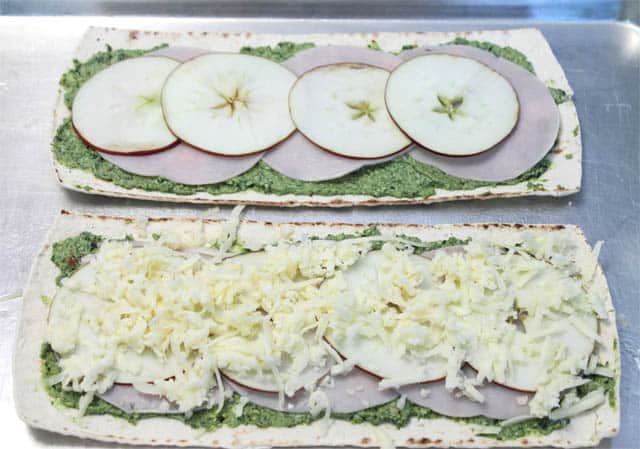 Turkey Apple Pesto Flatbread step 2