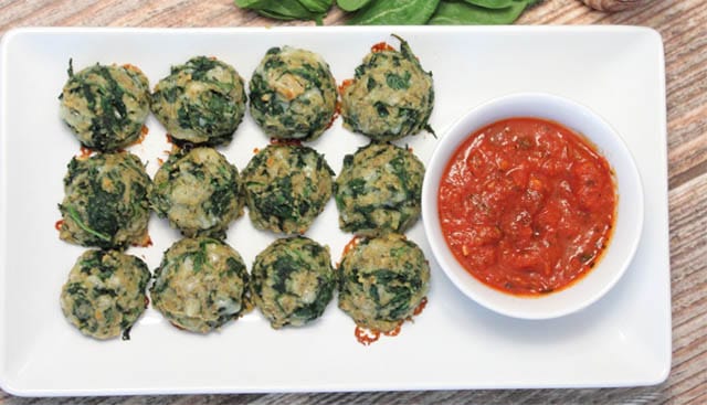 Spinach Balls overhead|2CookinMamas