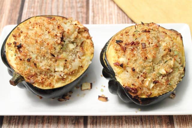 Stuffed Acorn Squash cooked|2CookinMamas