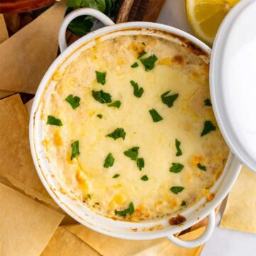 Overhead of Crab Rangoon Dip.