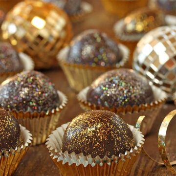 Disco Truffles in paper wrappers.