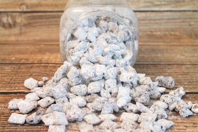 Nutella Puppy Chow spilling out|2CookinMamas