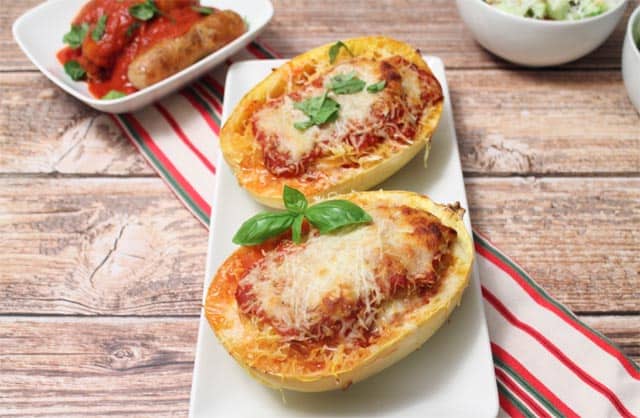 Lasagna Stuffed Spaghetti Squash 640|2CookinMamas