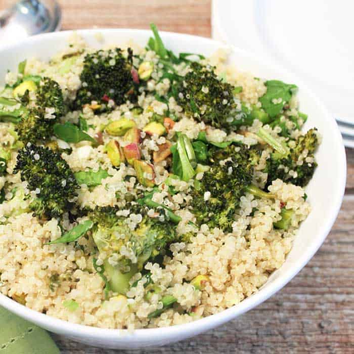 Roasted Quinoa Broccoli Salad square | 2 Cookin Mamas