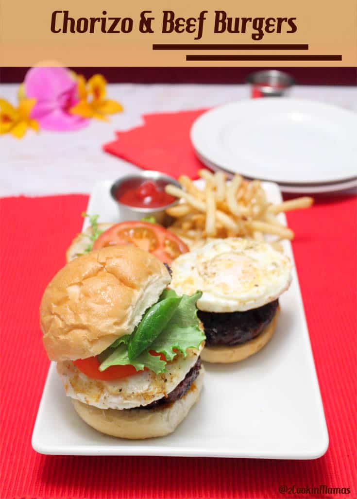 Chorizo and Beef Burgers 2 Cookin' Mamas