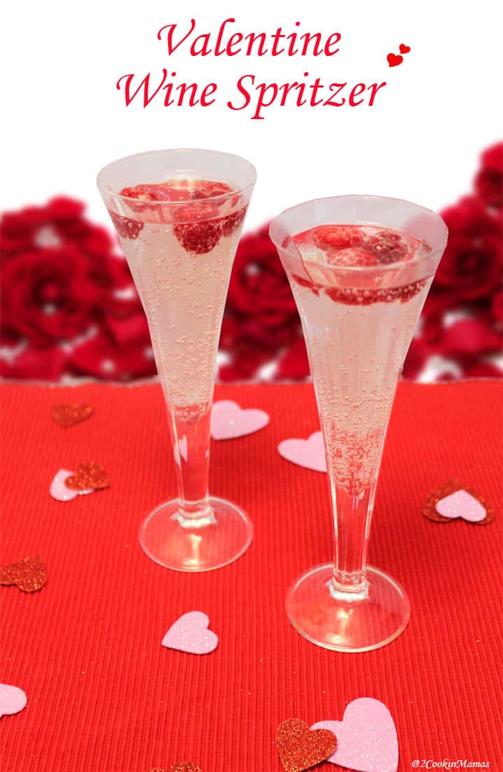 bring on the bubbly! a valentine wine spritzer