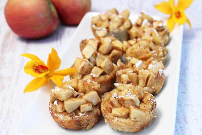 Apple French Toast Muffins plated