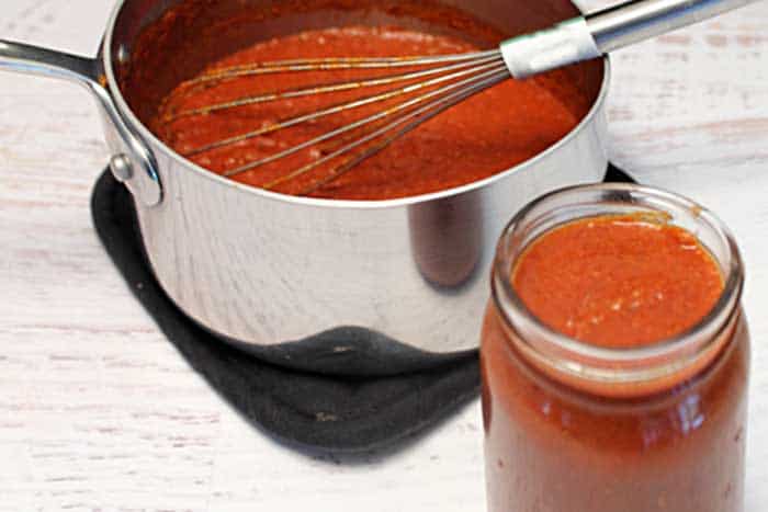 Easy Homemade Enchilada Sauce cooking | 2 Cookin Mamas