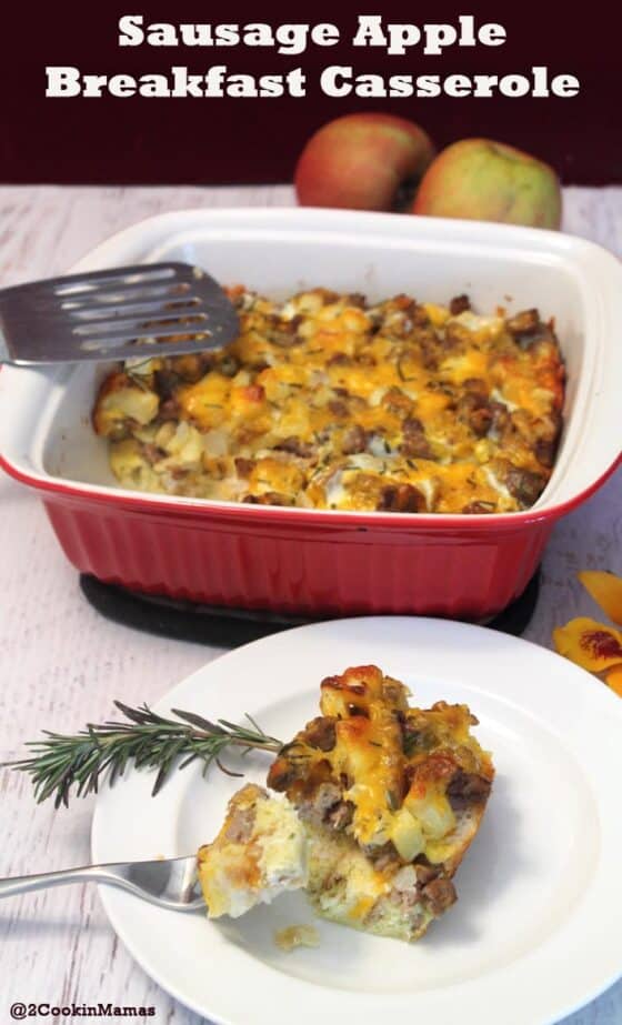 Sausage Apple Breakfast Casserole 2 Cookin' Mamas
