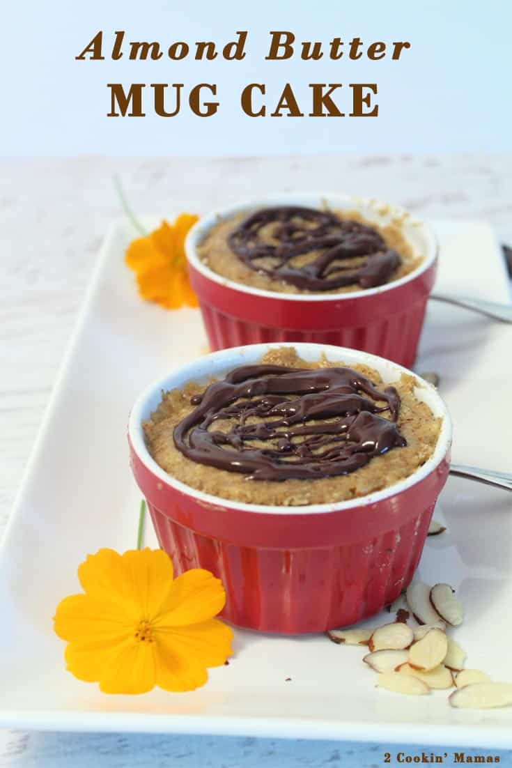 Almond Butter Mug Cake 2 Cookin' Mamas