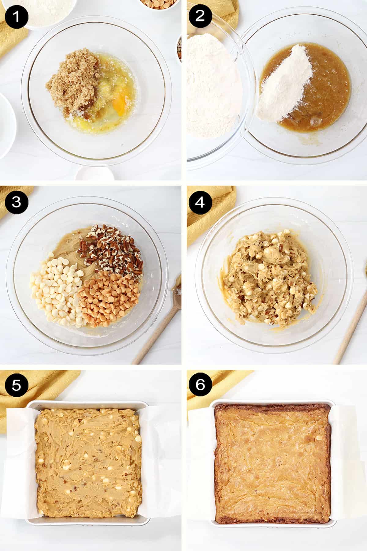 Steps to make Butterscotch Brownies.