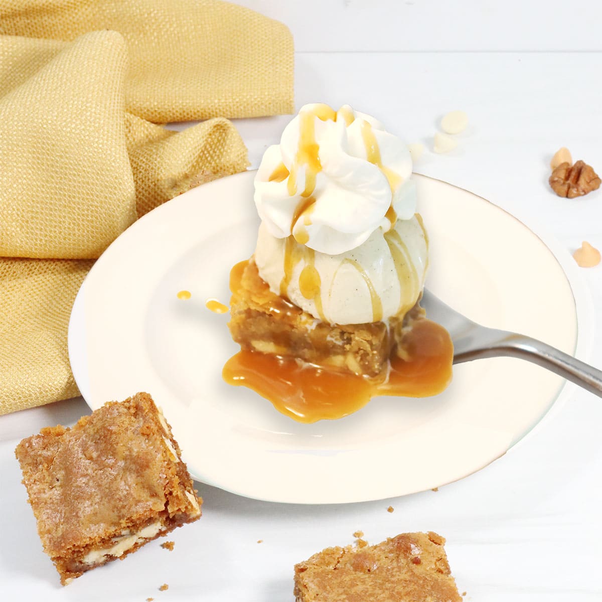 Butterscotch Blondie sundae.