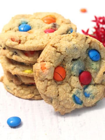 M&Ms Chocolate Chip Cookies square | 2 Cookin Mamas