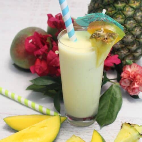 Mango Colada - A Tropical Cocktail - 2 Cookin' Mamas