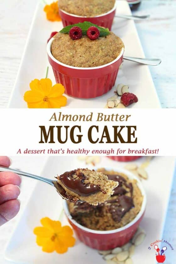 Deliciously Healthy Almond Butter Mug Cake 2 Cookin Mamas