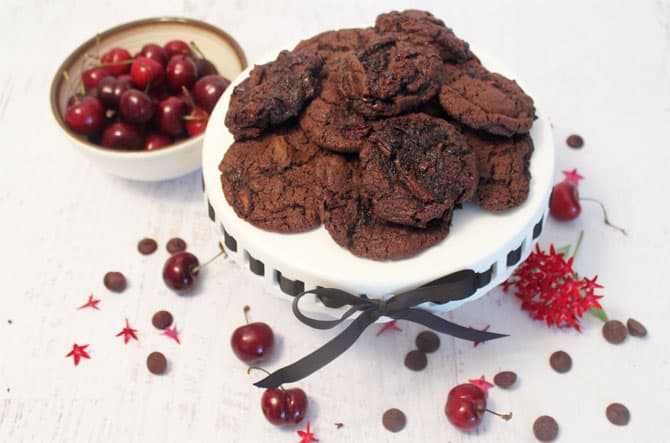 Chocolate Chocolate Cherry Cookies 2 | 2 Cookin Mamas