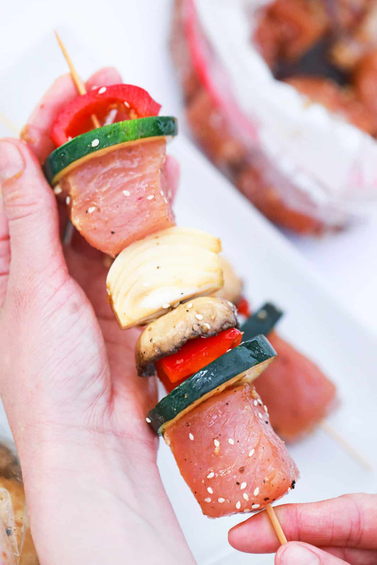 Korean BBQ Pork Kabobs 2 Cookin Mamas