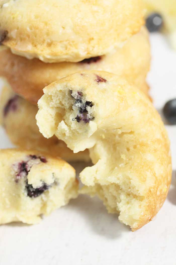 Lemon Blueberry Doughnuts closeup tall A