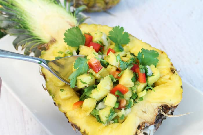 Pineapple Salsa closeup | 2 Cookin Mamas