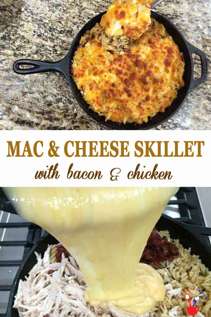 mac and cheese with chicken and bacon baked