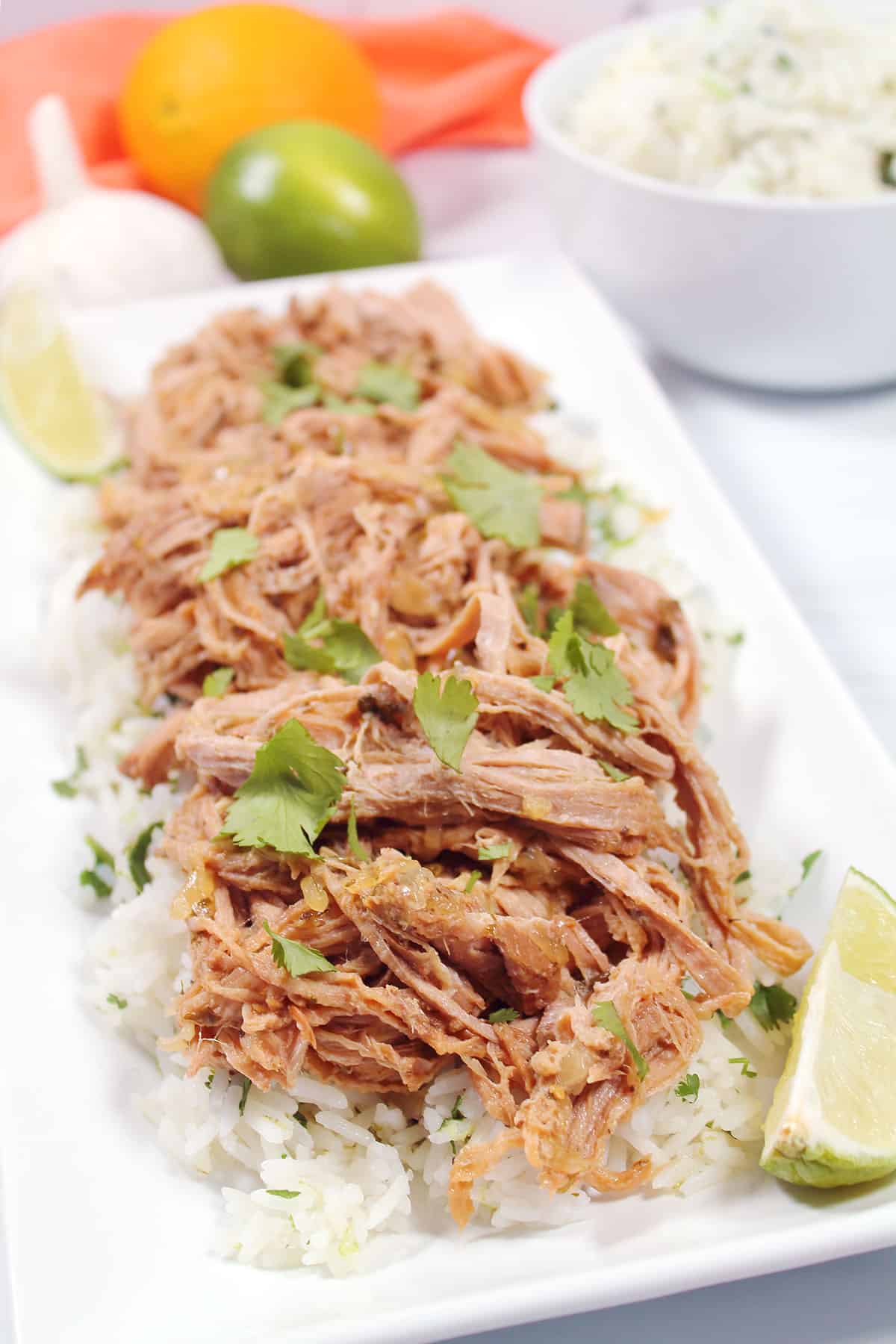 Slow Cooker Cuban Pork on platter.