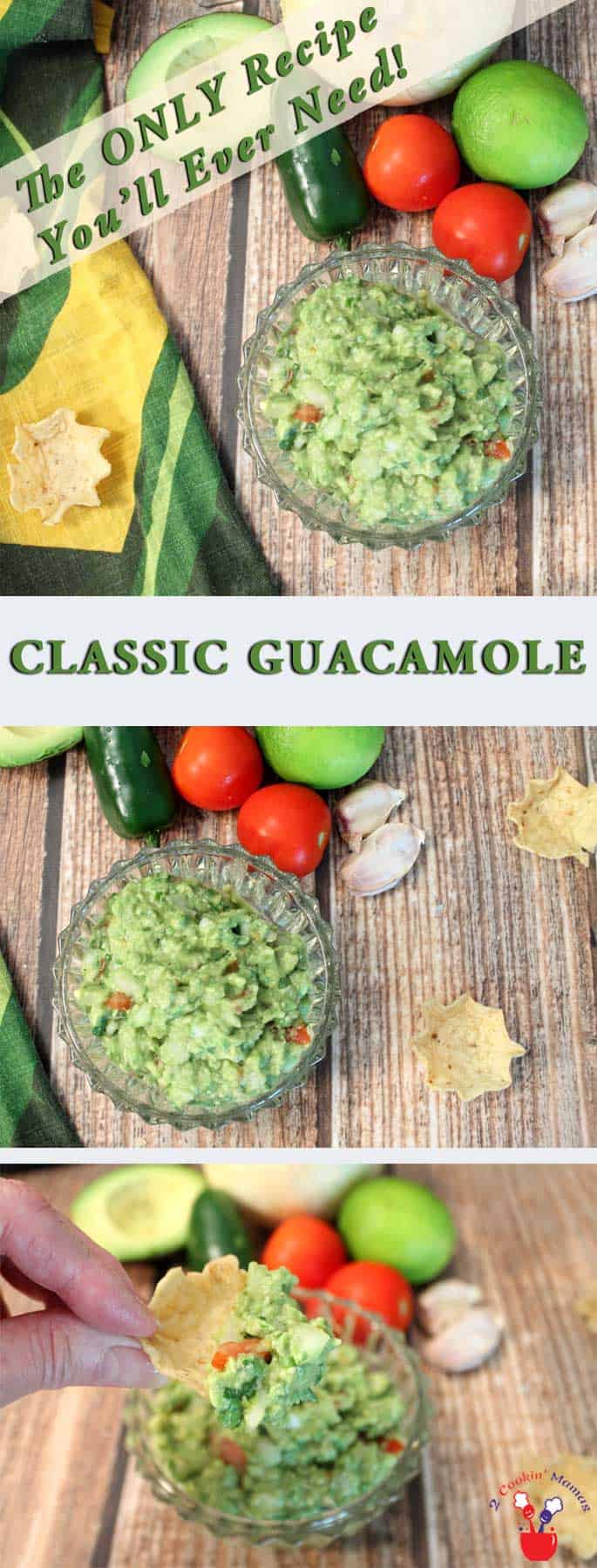 This creamy classic guacamole is so easy to make & so delicious that it will be the only recipe you'll ever need! Ready for a party in less than 30. #gauacamole #avocadodip #dips #healthyappetizer #appetizer