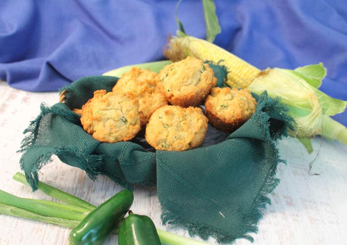 Green Onion Jalapeno Cornbread Muffins 2 | 2 Cookin Mamas