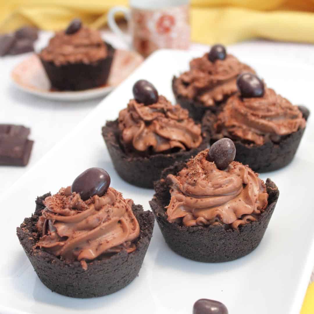 Mocha Cheesecake Cookie Cups square | 2 Cookin Mamas