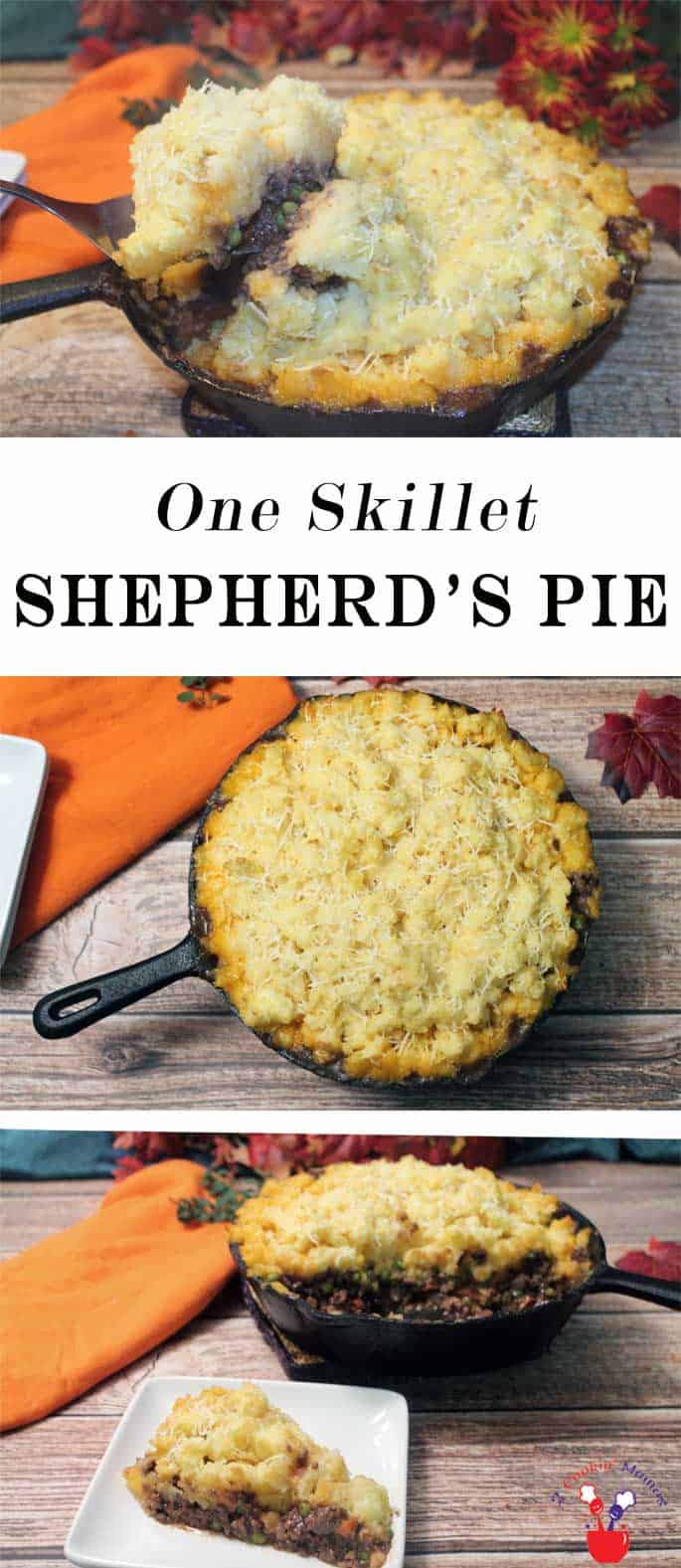 One Skillet Shepherds Pie is not only a quick & easy dinner but quick & easy clean up too! An all in one meat & potatoes dinner sure to satisfy everyone. #dinner #quickandeasymeal #groundbeef #oneskillet #recipe