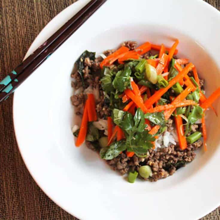 Image for Thai Beef with Carrot Basil Salad