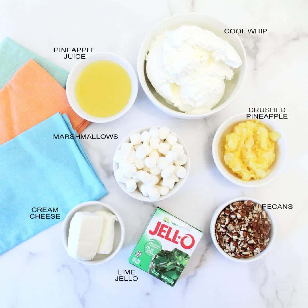 Lime Fluff with Cream Cheese & Pineapple 2 Cookin Mamas