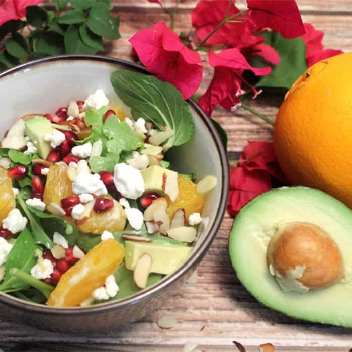 Pomegranate Orange Salad square | 2 Cookin Mamas