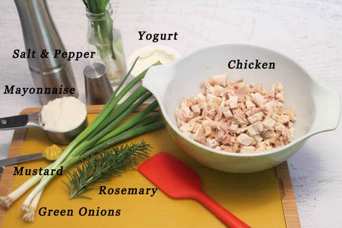 Rosemary Chicken Salad ingredients | 2 Cookin Mamas