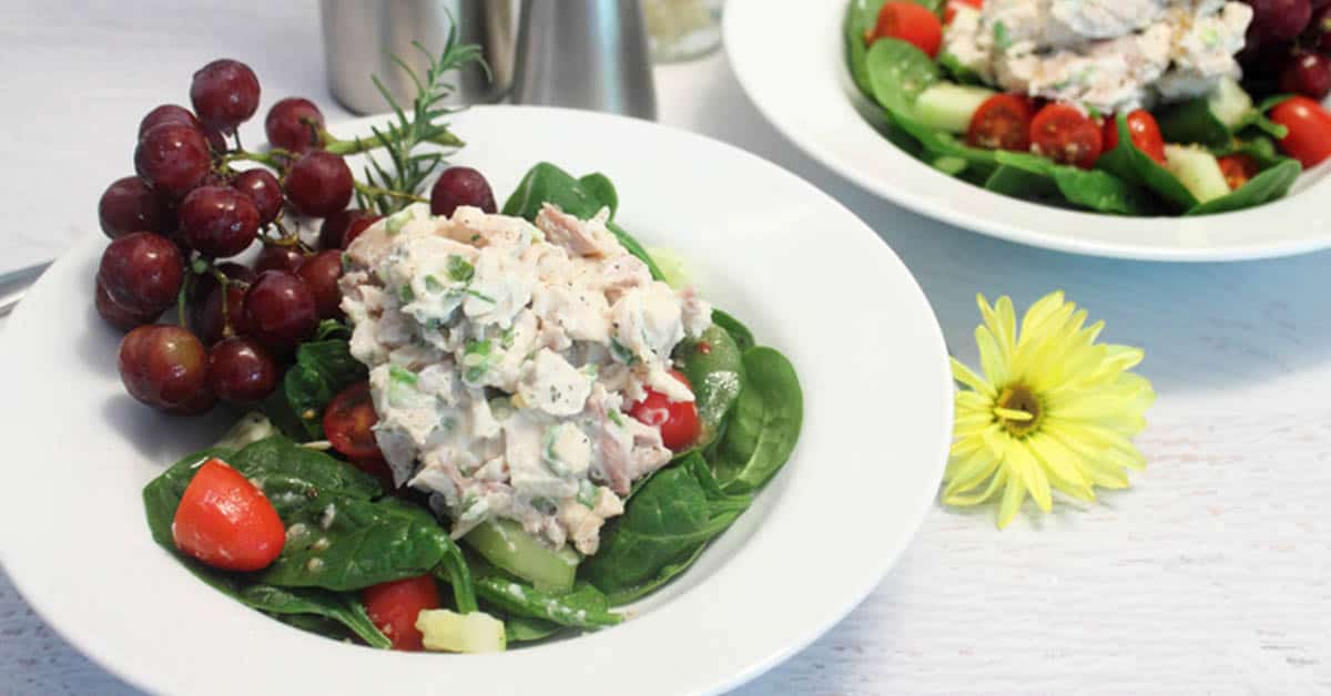 Rosemary Chicken Salad with Spinach 2 Cookin' Mamas
