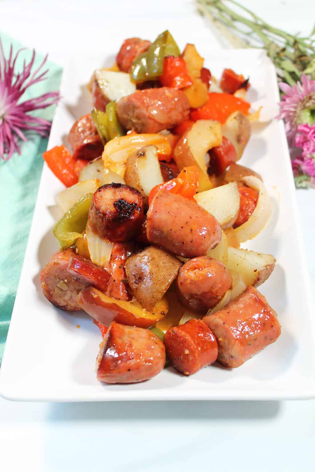 Chicken Apple Sausage Sheet Pan Dinner 2 Cookin Mamas