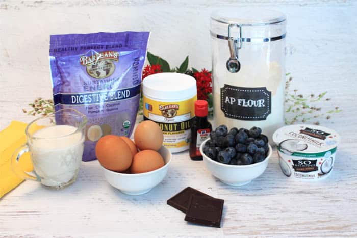 Healthy Blueberry Crepes ingredients | 2 Cookin Mamas