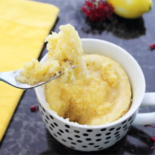 How to Make the Best Homemade Lemon Mug Cake - Miss Wish