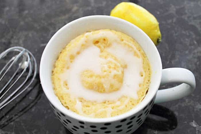 Easy Microwave Lemon Mug Cake with Lemon Glaze - 2 Cookin ...