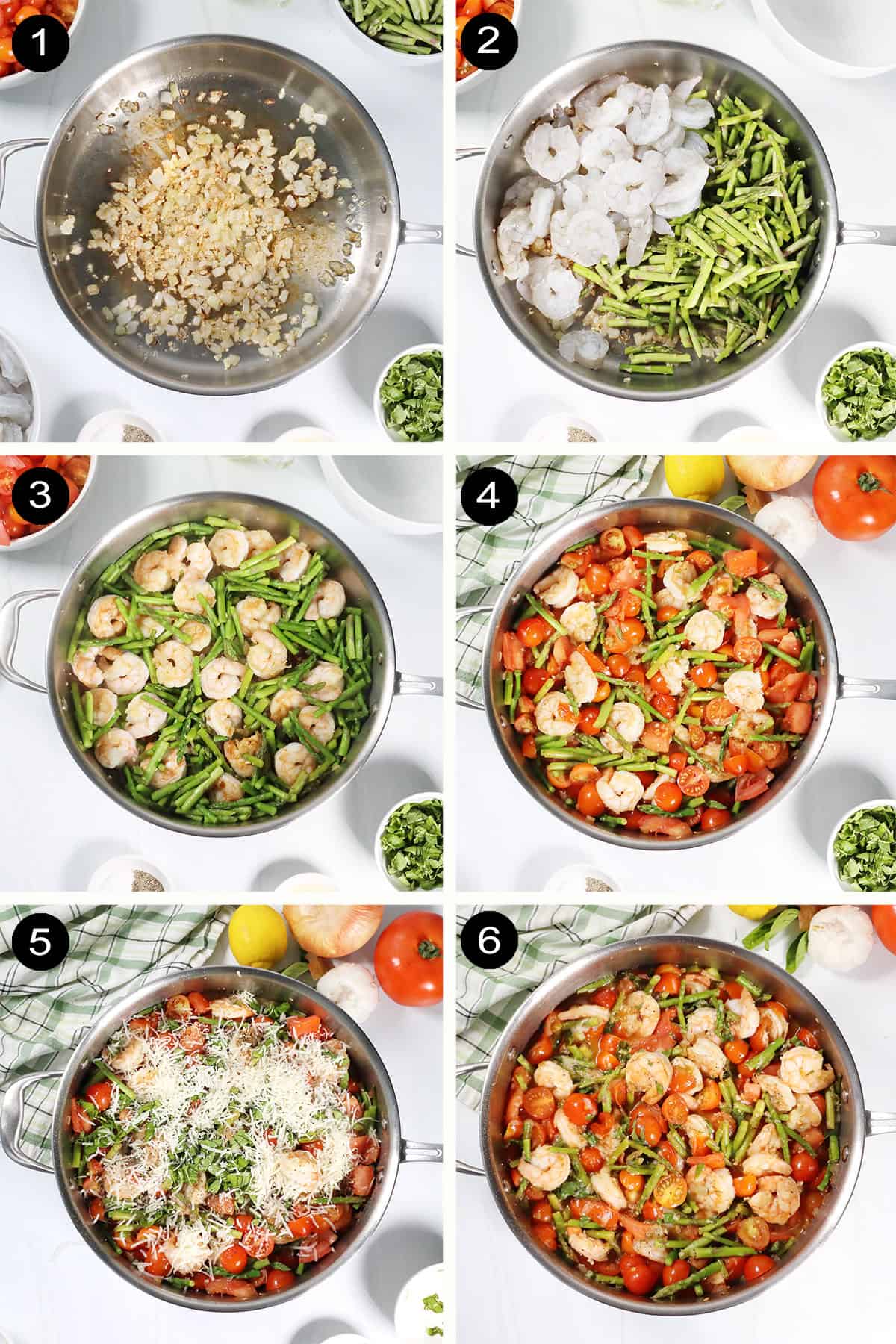 Steps to prepare shrimp primavera.