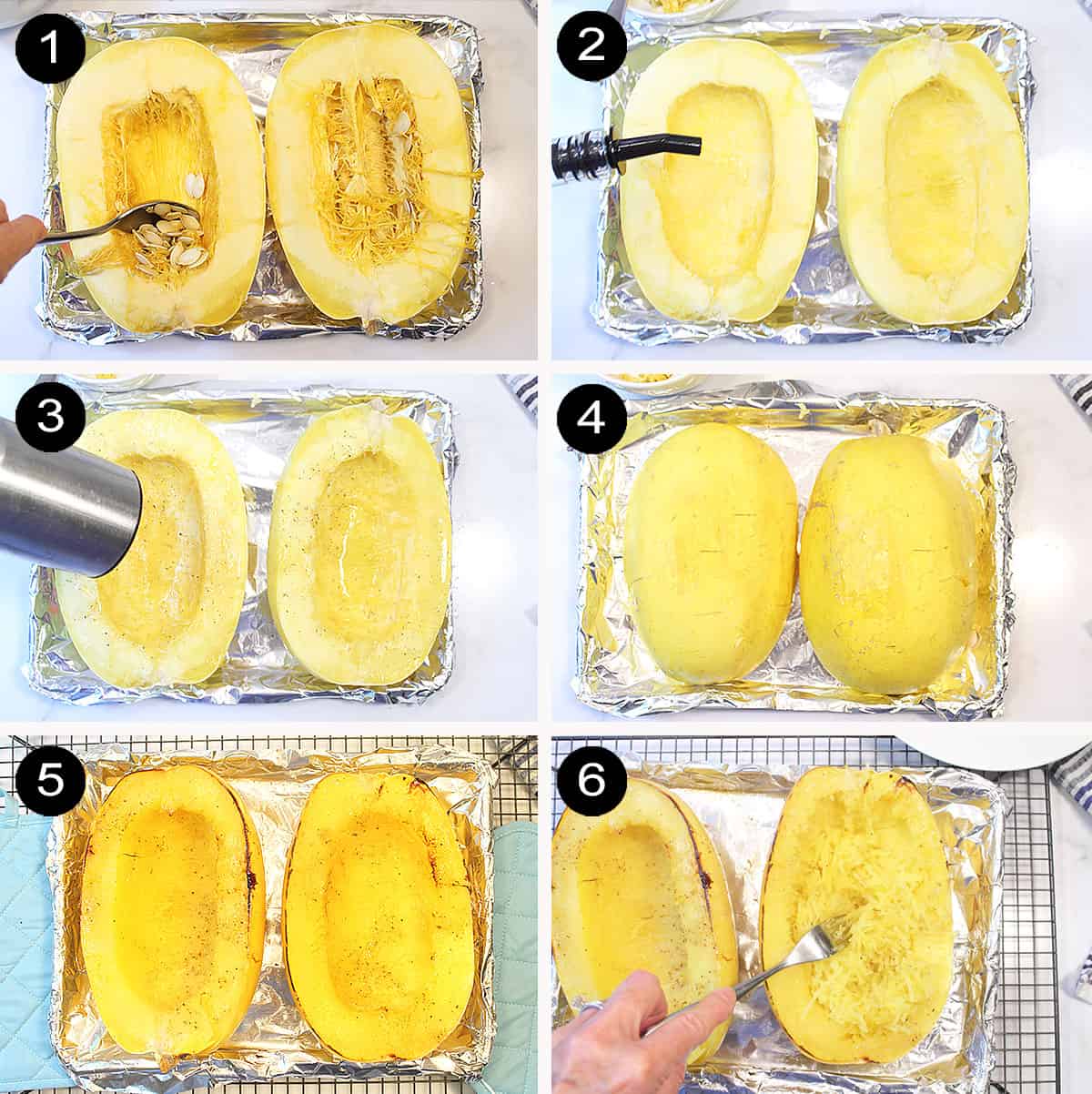 How to cook a spaghetti squash.
