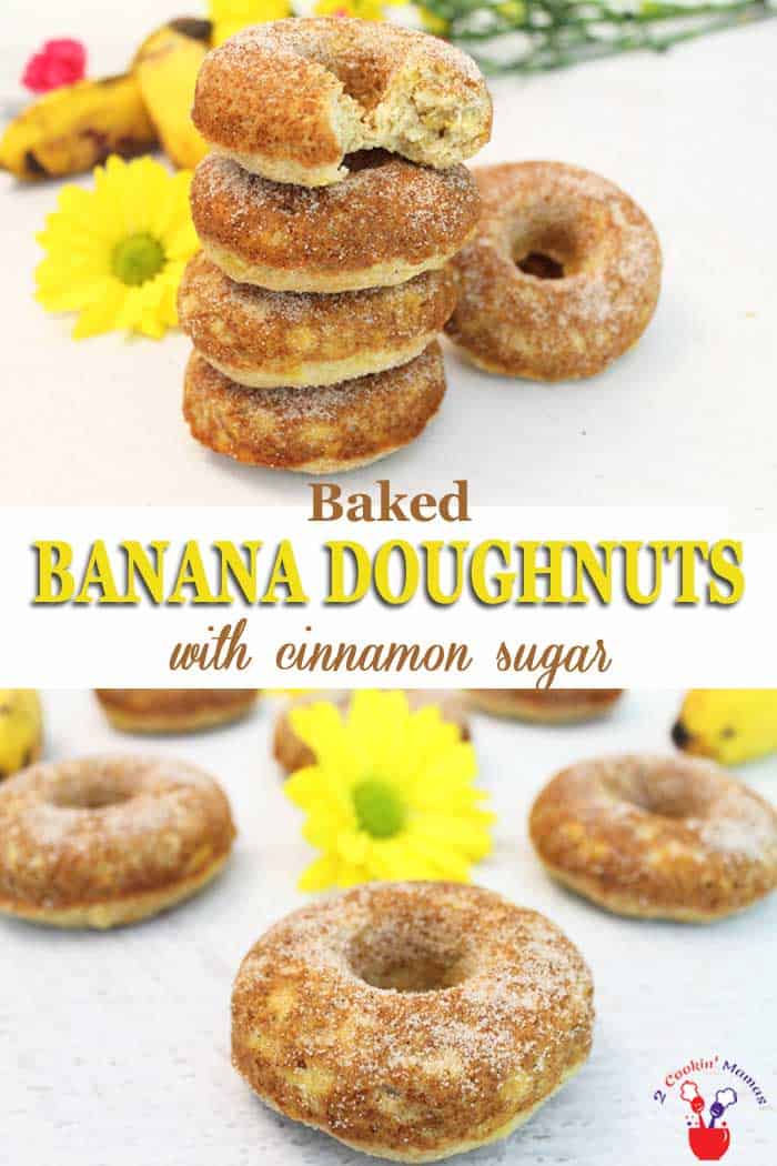 Healthier Banana Doughnuts Baked not Fried 2 Cookin' Mamas