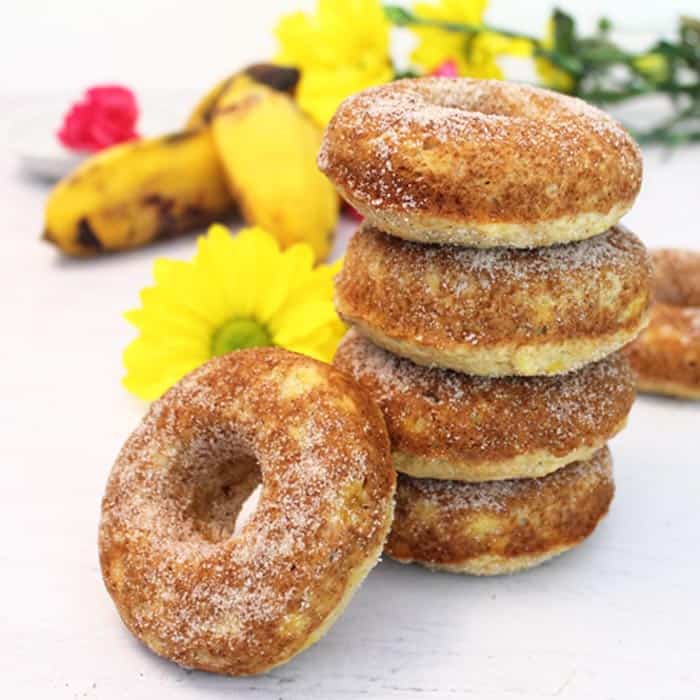 Healthier Banana Doughnuts Baked not Fried 2 Cookin' Mamas