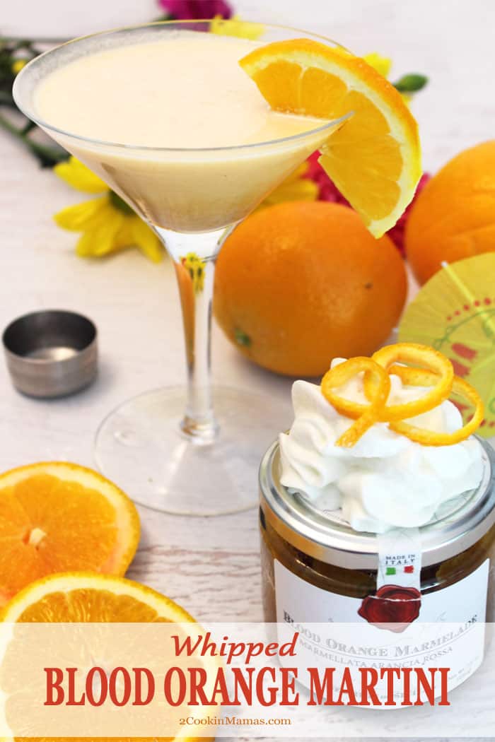 Whipped Blood Orange Tini Cocktail