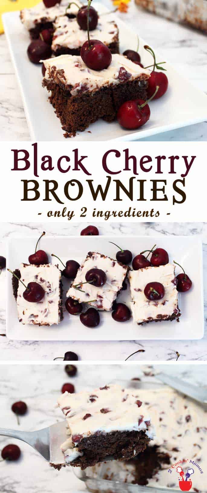 Black Cherry Brownies | 2 Cookin Mamas Nothing could be easier than our black cherry brownies. Just a can of black cherry soda & a brownie mix will make a dessert that will knock your socks off.