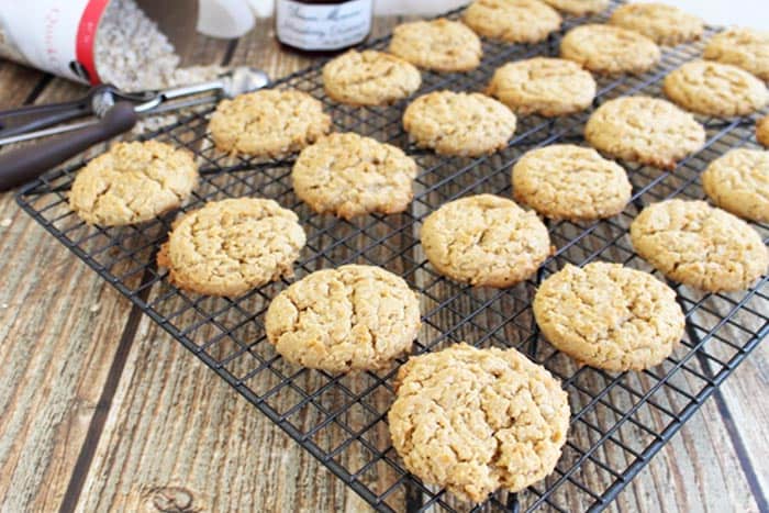 Peanut Butter and Jelly Cookies cooling | 2 Cookin Mamas