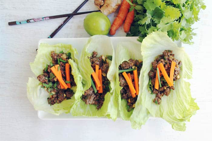 Asian Beef Lettuce Wraps 3 | 2 Cookin Mamas
