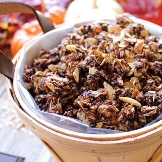 Chocolate Granola square | 2 Cookin Mamas
