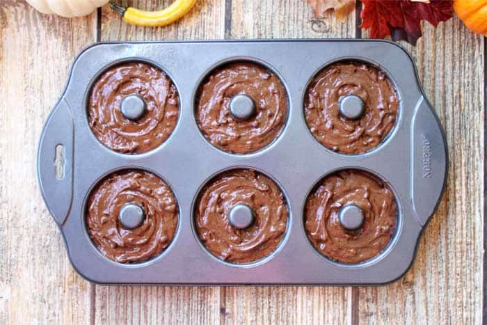 Chocolate Mint Doughnuts ready to bake | 2 Cookin Mamas