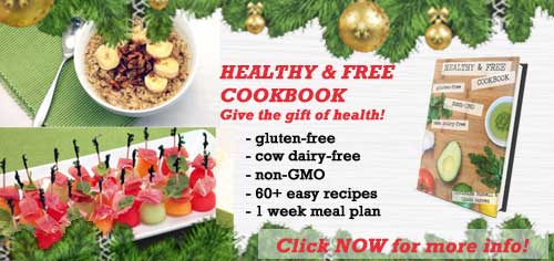 Healthy and Free Cookbook Xmas ad | 2 Cookin Mamas