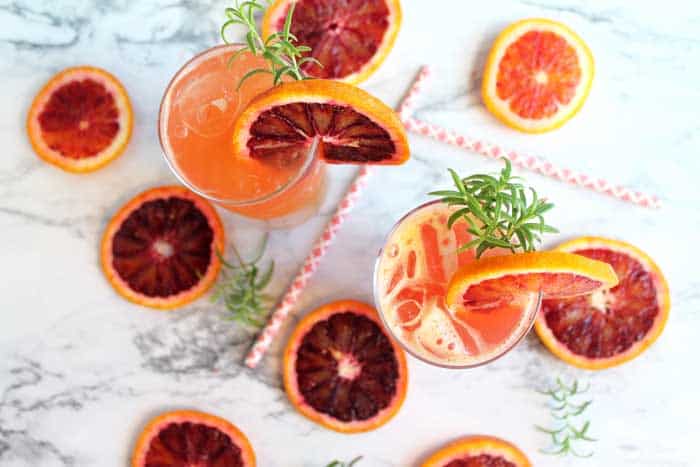 Blood Orange Cocktail | Island Breeze overhead | 2 Cookin Mamas